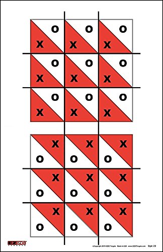 EZ2C Four Fun Game Style Paper Targets for Gun Shooting Range, Compatible with Handgun, Rifle and Pistol, Made in USA (11x17 inch)