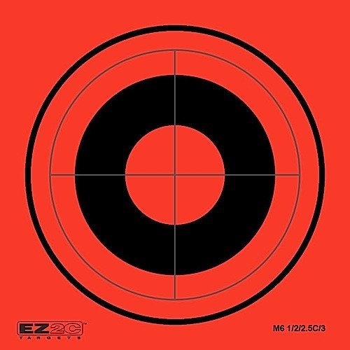 25 EZ2C Mini Shooting Targets, 20 Styles to Choose. Bright Fluorescent Self-Adhesive 3.5"x3.5" (Pad of 25)