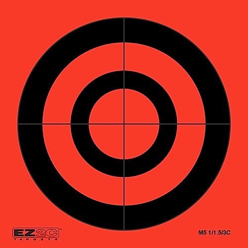 25 EZ2C Mini Shooting Targets, 20 Styles to Choose. Bright Fluorescent Self-Adhesive 3.5"x3.5" (Pad of 25)
