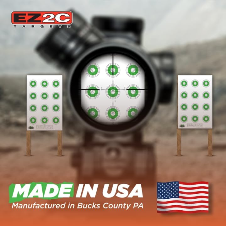 25 EZ2C Targets Style 27/RD10: Small-bore 50ft Paper Shooting Target 11"x17" USA MADE Pad of 25
