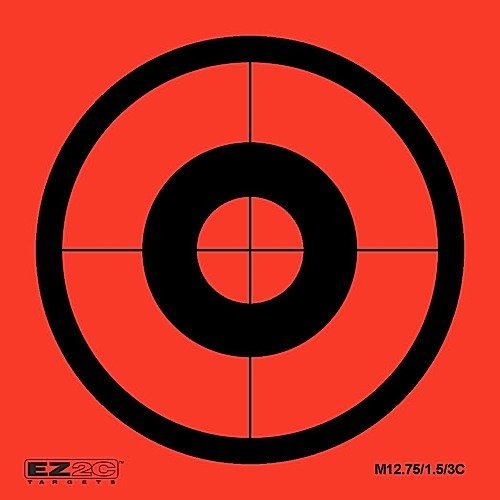 25 EZ2C Mini Shooting Targets, 20 Styles to Choose. Bright Fluorescent Self-Adhesive 3.5"x3.5" (Pad of 25)