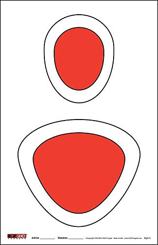 125 EZ2C Targets Favorites 5 Handgun Styles Paper Targets Bundle 11"x17" USA Made