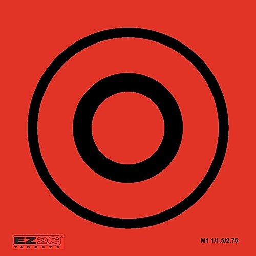 25 EZ2C Mini Shooting Targets, 20 Styles to Choose. Bright Fluorescent Self-Adhesive 3.5"x3.5" (Pad of 25)