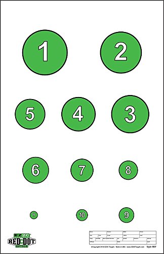 25 EZ2C Targets RD7 Reducing Circles Paper Shooting Targets USA Made 11"x17" Pad of 25
