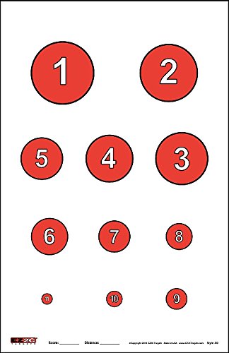 EZ2C Four Fun Game Style Paper Targets for Gun Shooting Range, Compatible with Handgun, Rifle and Pistol, Made in USA (11x17 inch)