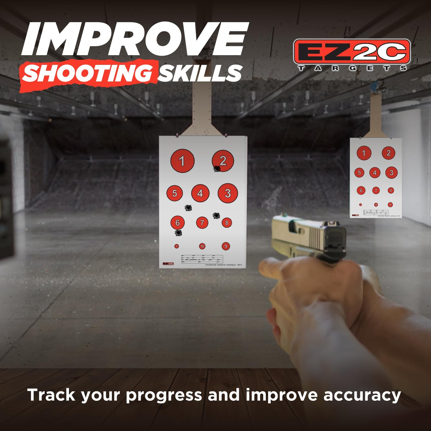40 EZ2C Targets Four Fun Game Styles Paper Targets Pack of 40 USA MADE 11"x17"