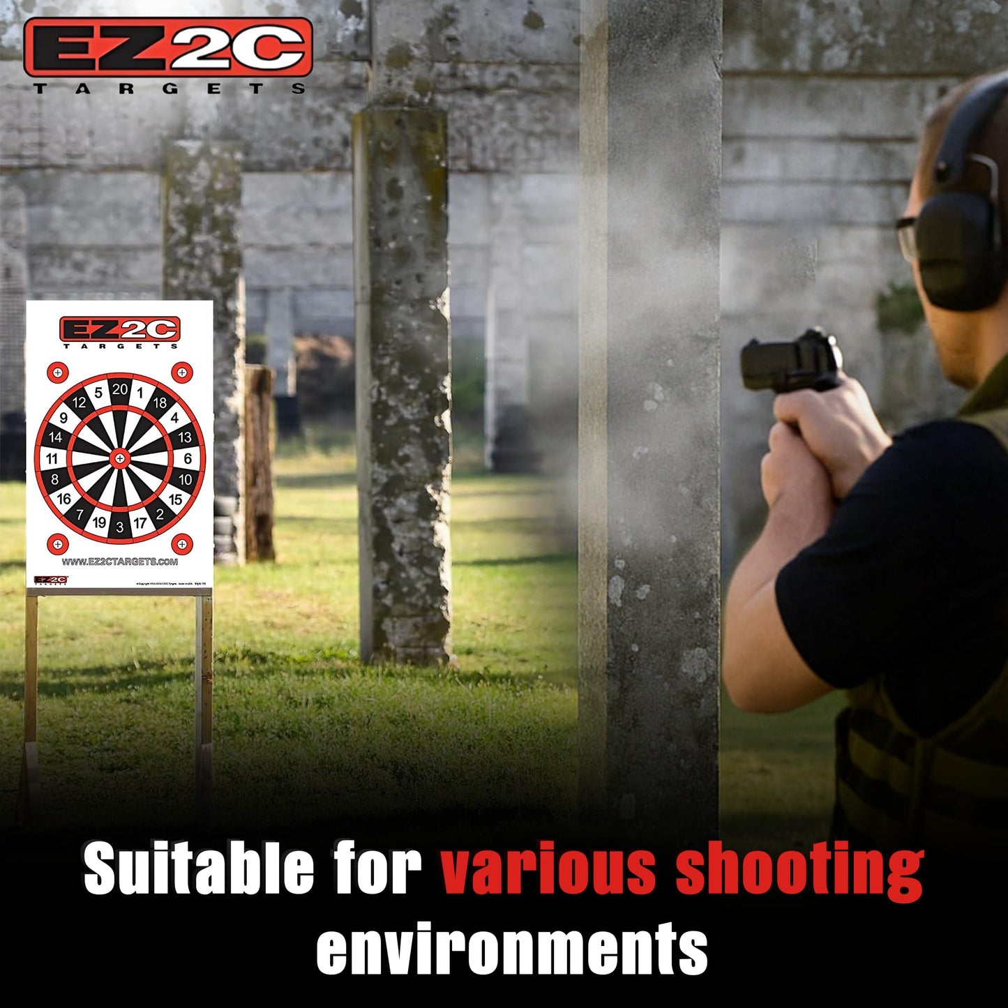 40 EZ2C Targets Four Fun Game Styles Paper Targets Pack of 40 USA MADE 11"x17"