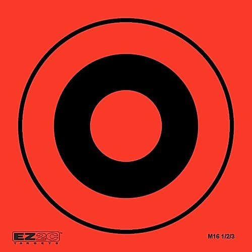 25 EZ2C Mini Shooting Targets, 20 Styles to Choose. Bright Fluorescent Self-Adhesive 3.5"x3.5" (Pad of 25)