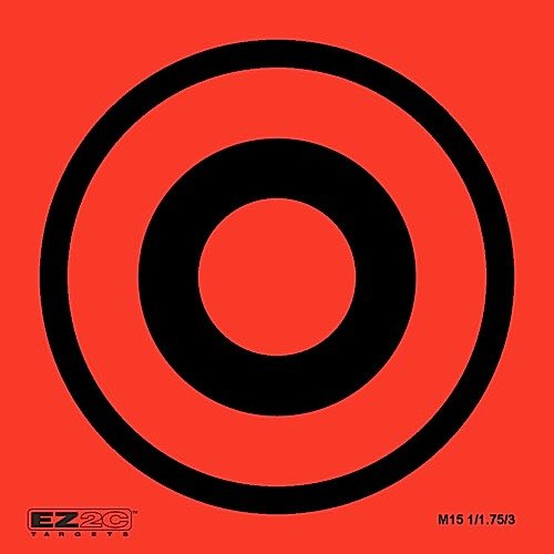 25 EZ2C Mini Shooting Targets, 20 Styles to Choose. Bright Fluorescent Self-Adhesive 3.5"x3.5" (Pad of 25)