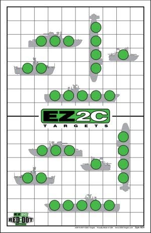 EZ2C Targets Style RD9: Sink The Boats 11"x17" USA MADE Gun Range Fun Game