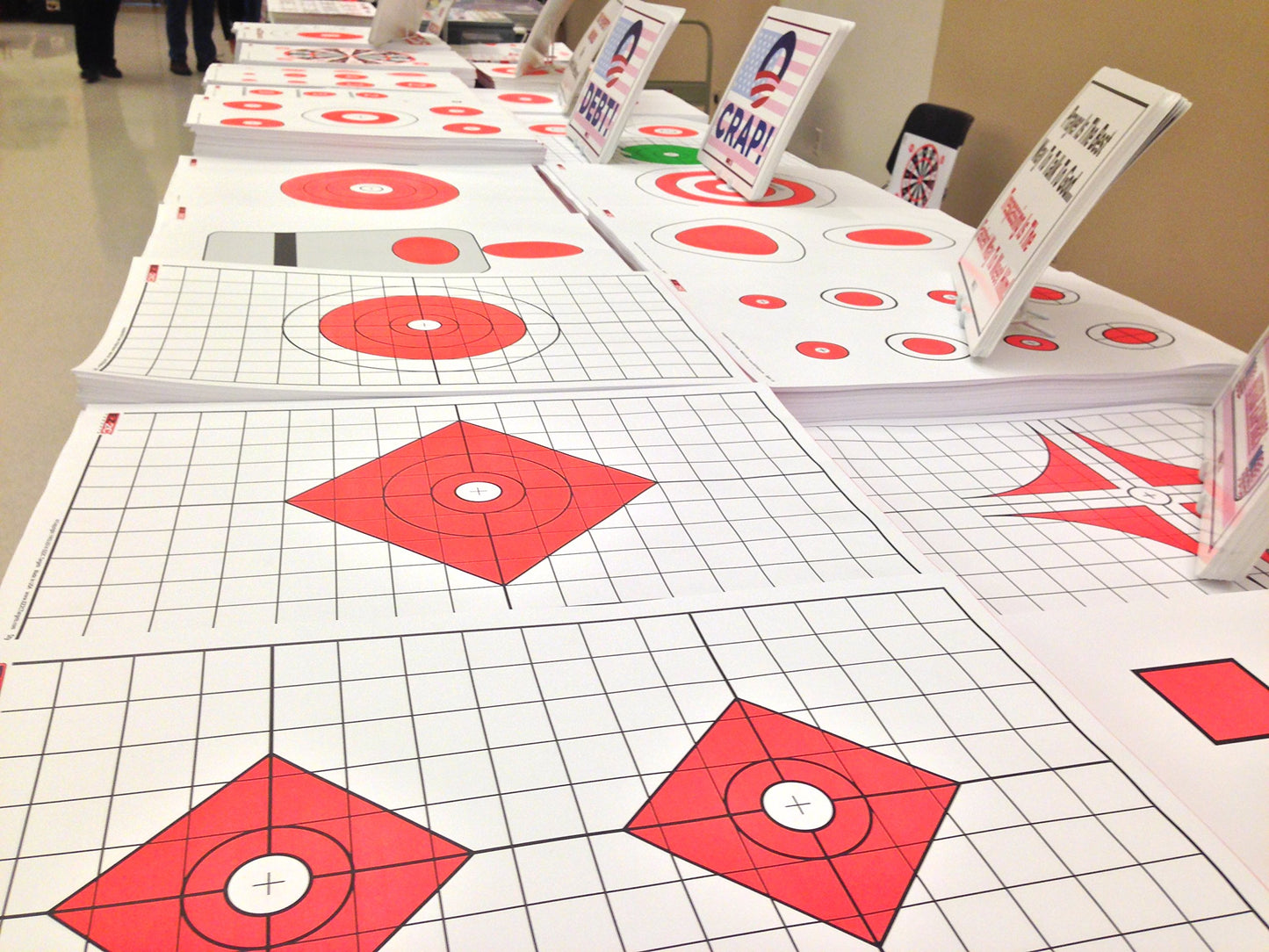 25 USA Made EZ2C Targets Style 13: Shooting Range Paper Target w 1" Grids 11"x17" (25 Count)