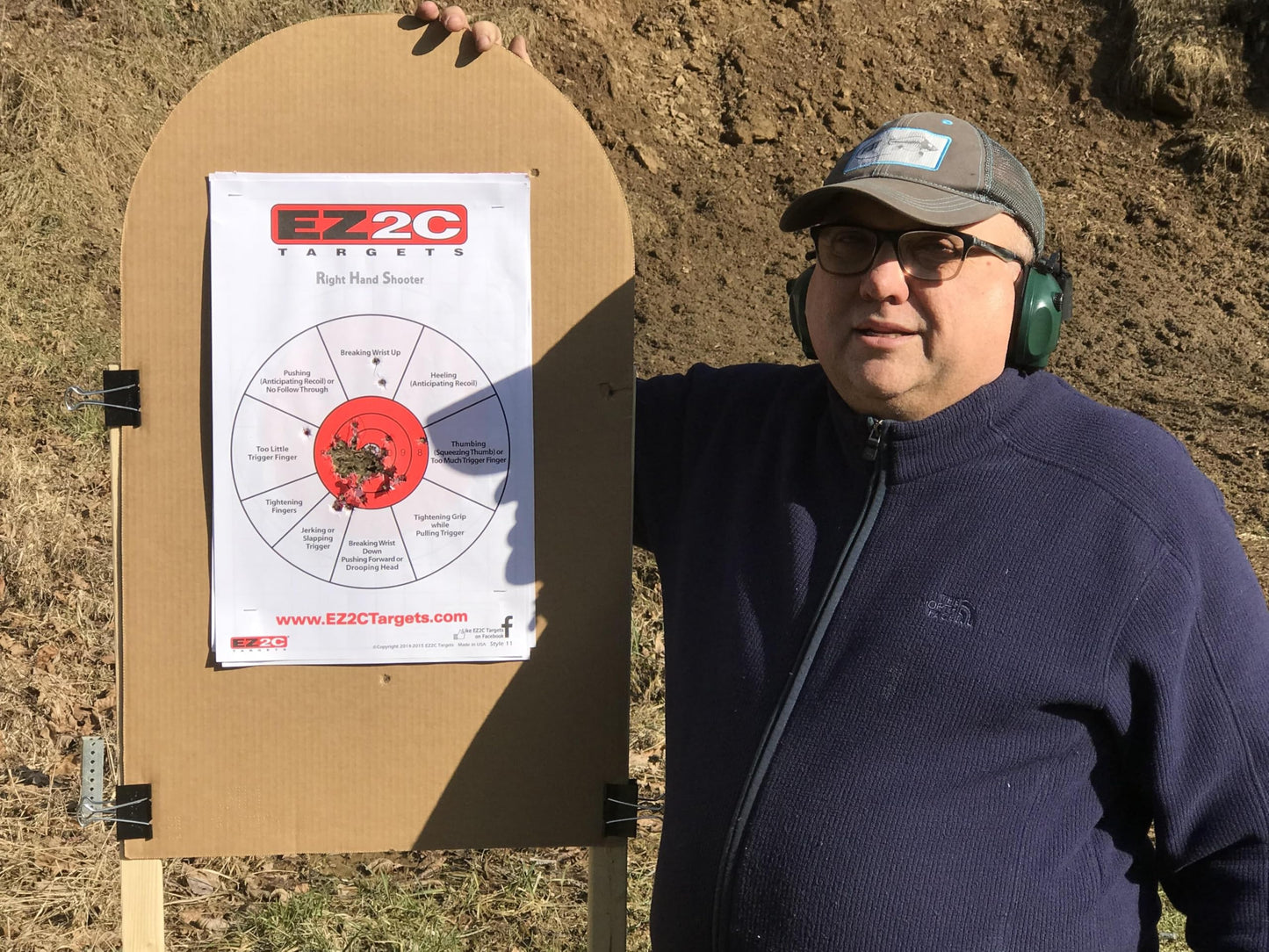 25 EZ2C Right Hand/Left Hand Shooter Diagnostic Training Paper Target Pad of 25 11”x17” USA MADE