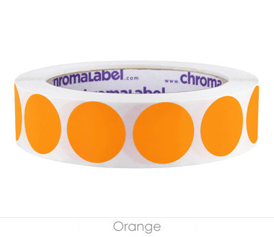 1" Removable Round, Color-Code Dots: 1,000/Roll