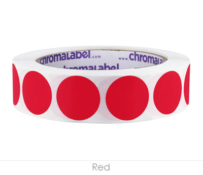 1" Removable Round, Color-Code Dots: 1,000/Roll