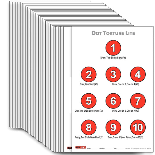 LITE EZ2C Targets Style 29: Dot Torture Lite 11"x17" Paper Targets for Shooting USA MADE