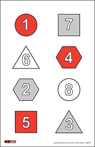 25 EZ2C Targets Style 25 USA MADE Shooting Range Paper Targets (Pad of 25) 11"x17"