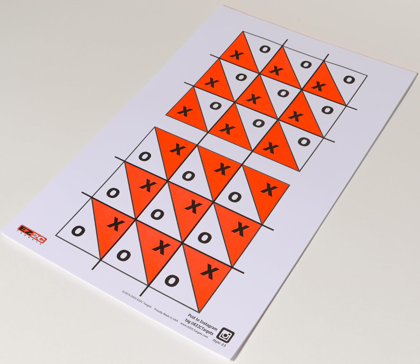 EZ2C Four Fun Game Style Paper Targets for Gun Shooting Range, Compatible with Handgun, Rifle and Pistol, Made in USA (11x17 inch)