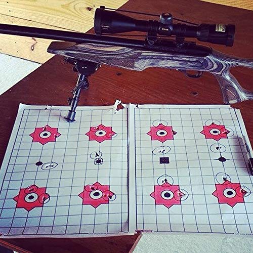 25 EZ2C Targets Style 7: Four Bullseye Plus Sight in w/Grid 11”x17” Made in USA