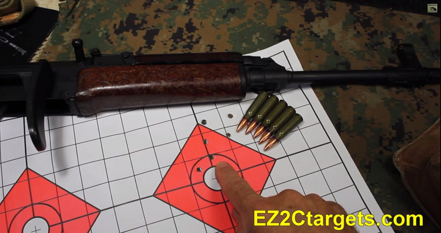 200 EZ2C Targets Most Popular 5 Rifle Styles Paper Targets Bundle 11"x17" USA Made