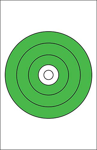 25 EZ2C Targets Style RD2: USA Made 10" Bullseye Tear-Off Pad of 25 Shooting Paper Targets 11"x17"