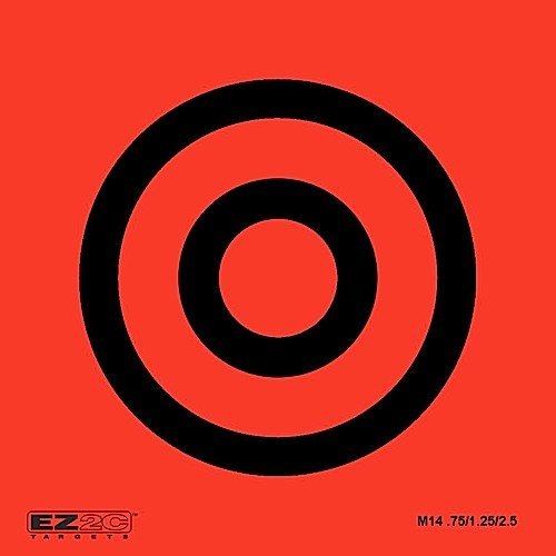 EZ2C Mini Shooting Targets, Bright Fluorescent Self-Adhesive 3.5" x 3.5" USA MADE (Peel-Off Pad of 100)
