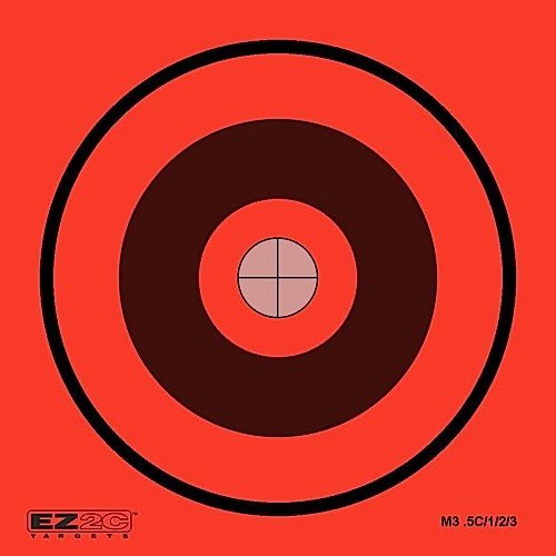 25 EZ2C Mini Shooting Targets, 20 Styles to Choose. Bright Fluorescent Self-Adhesive 3.5"x3.5" (Pad of 25)
