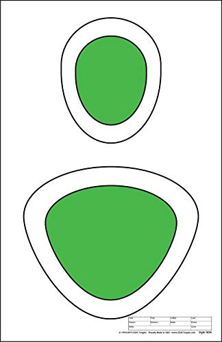 25 EZ2C Targets Style 4: Silhouette Shooting Targets 11”x17” USA MADE (25 Pack)