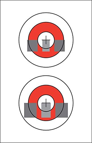 25 EZ2C Targets Style 21: Sight Alignment Paper Target (Pad of 25) USA MADE 11”x17”