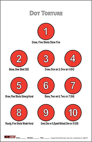 125 EZ2C Targets Instructors Favorites 5 Styles Paper Targets Bundle 11"x17" USA Made