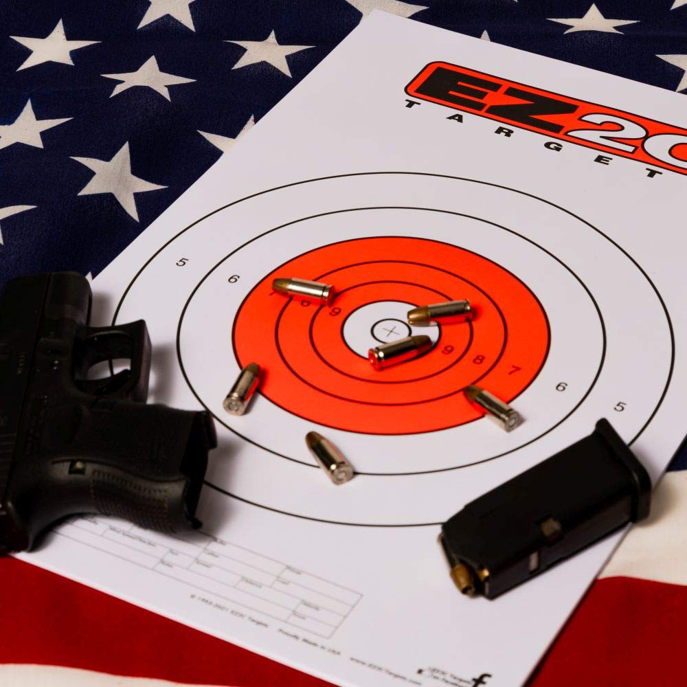 25 EZ2C Targets Style 12: Paper Targets for Shooting Range B16 USA MADE 11"x17" Pad of 25