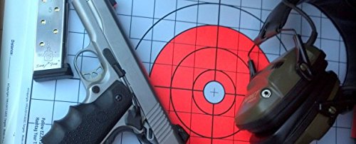 EZ2C Targets Style 5: Bullseye Pistol and Rifle w 1" Grids for Sight in USA MADE 11”x17”