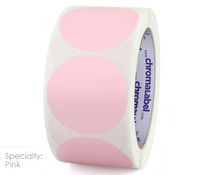 2" Permanent Color-Code Round Dot Inventory Labels: 500/Roll